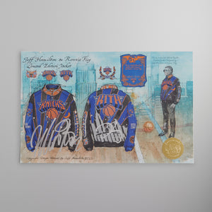 UrlfreezeShops & Jeff Hamilton for the New York Knicks Leather Varsity Jacket - Black