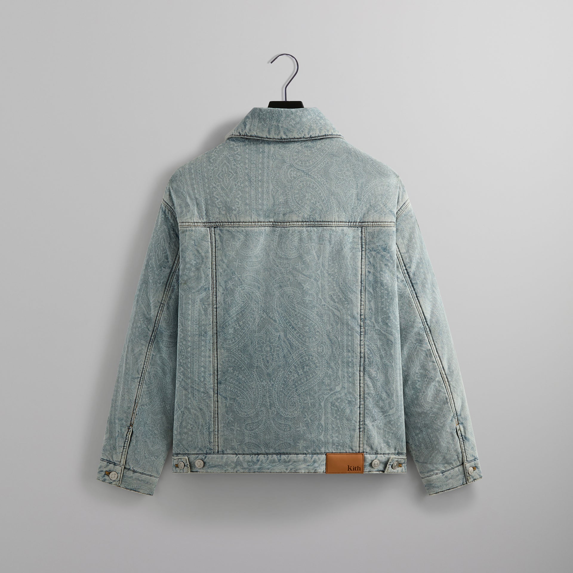 Kith Puffed Jase Paisley Denim Jacket - Light Indigo