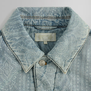 Kith Puffed Jase Paisley Denim Jacket - Light Indigo