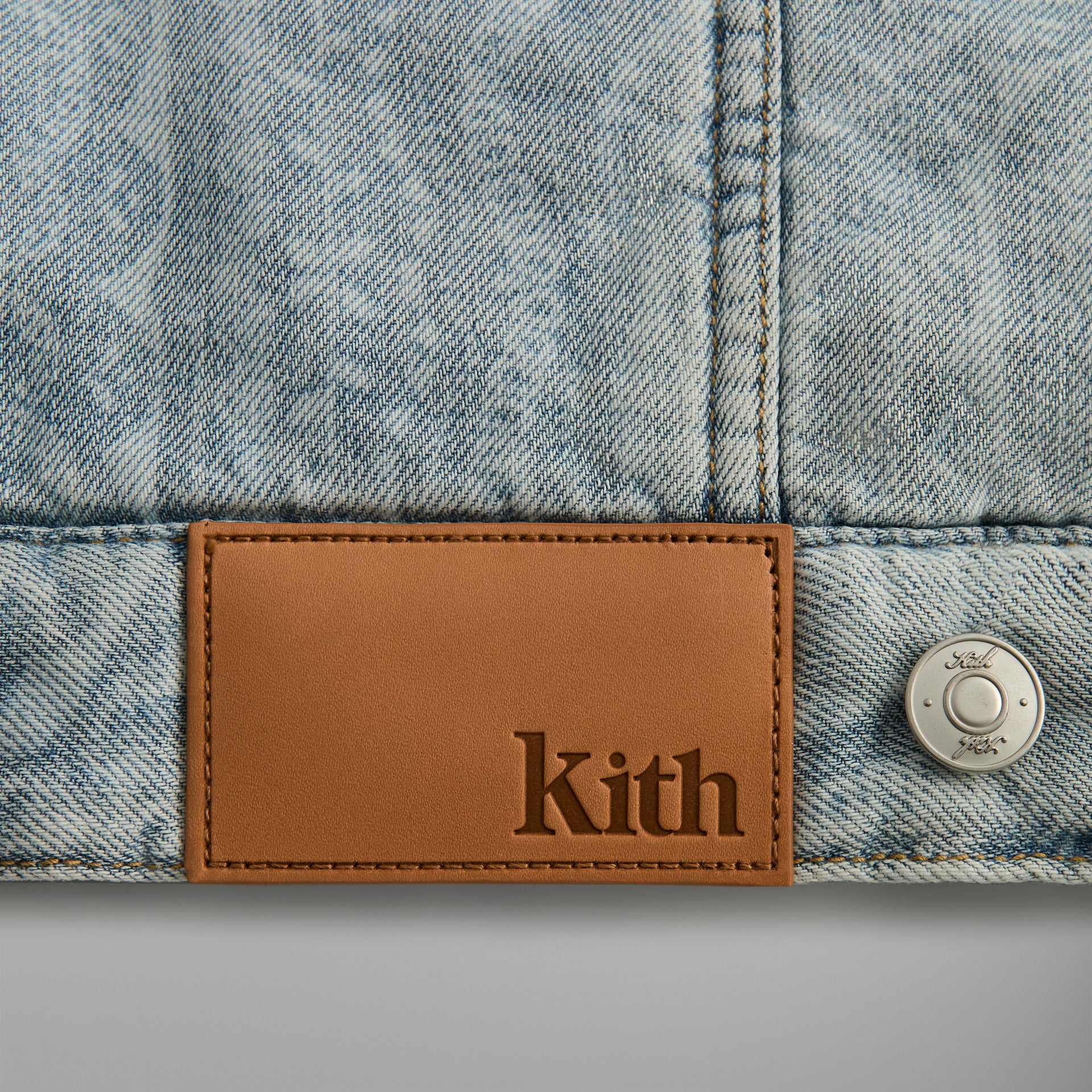 Kith Puffed Jase Paisley Denim Jacket - Light Indigo