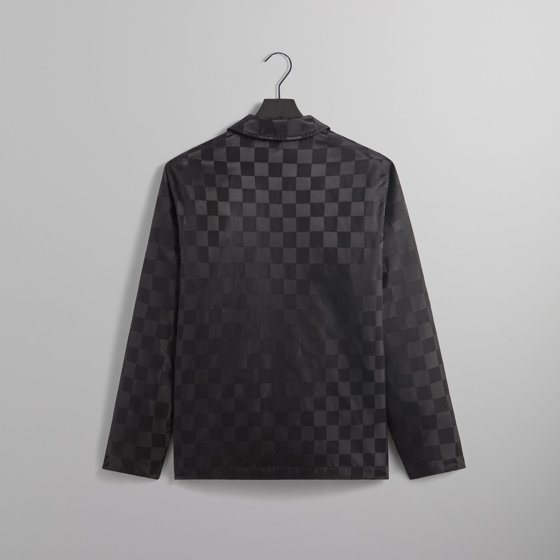 Kith Checkered Satin Kieran Coaches Jacket - Black