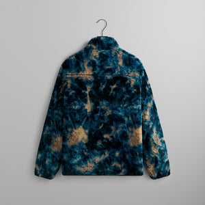 Kith Ice Dye Harper Vintage Sherpa Full Zip Jacket - Indigo