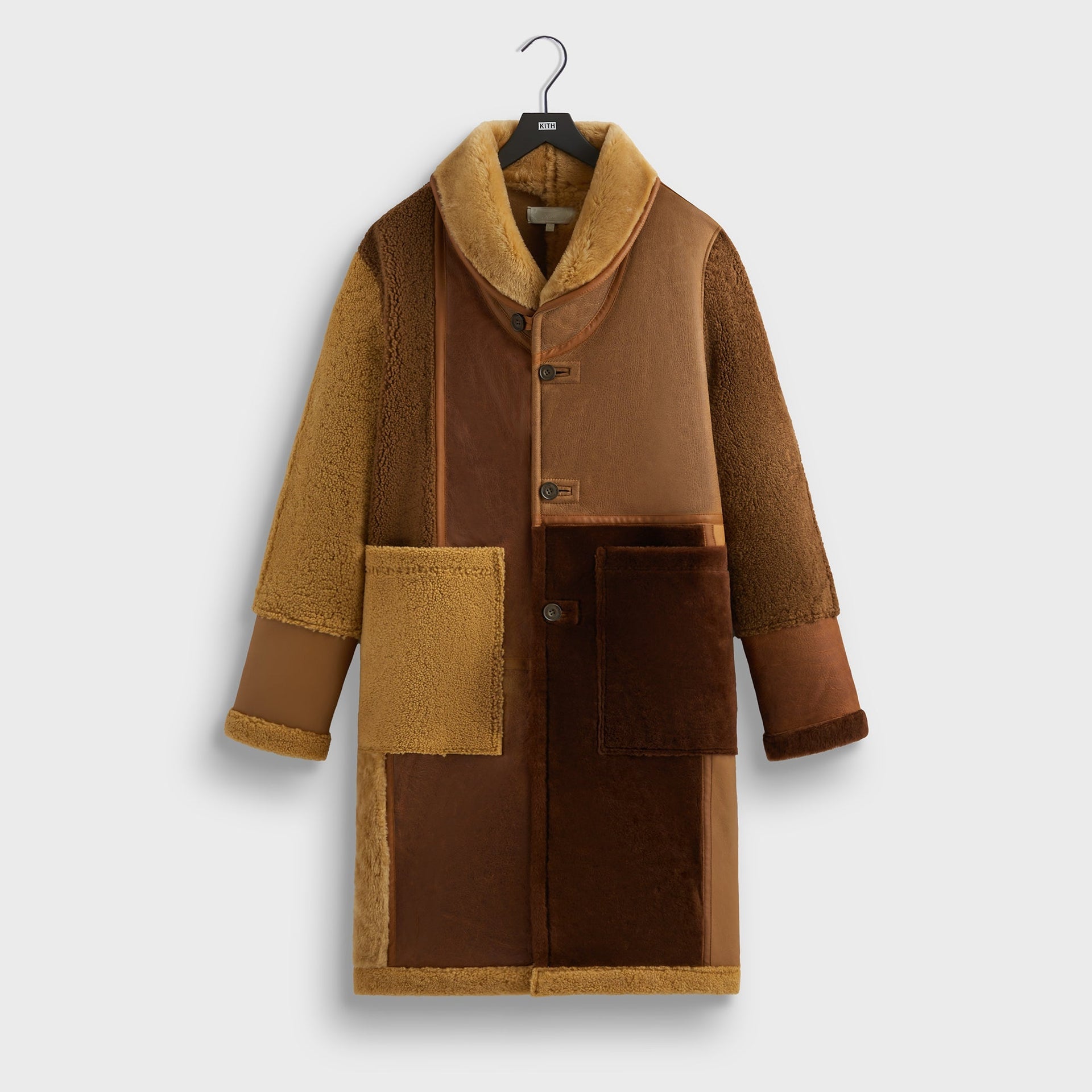 Kith Shearling Patchwork Becker Coat - Mesa - PH
