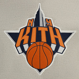 Kith for the New York Knicks Empire Wool Coaches Jacket - Light Heather Grey PH