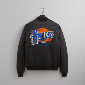 Kith for the New York Knicks Ball Satin Bomber Jacket - Black