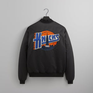 Kith for the New York Knicks Ball Satin Bomber Jacket - Black PH