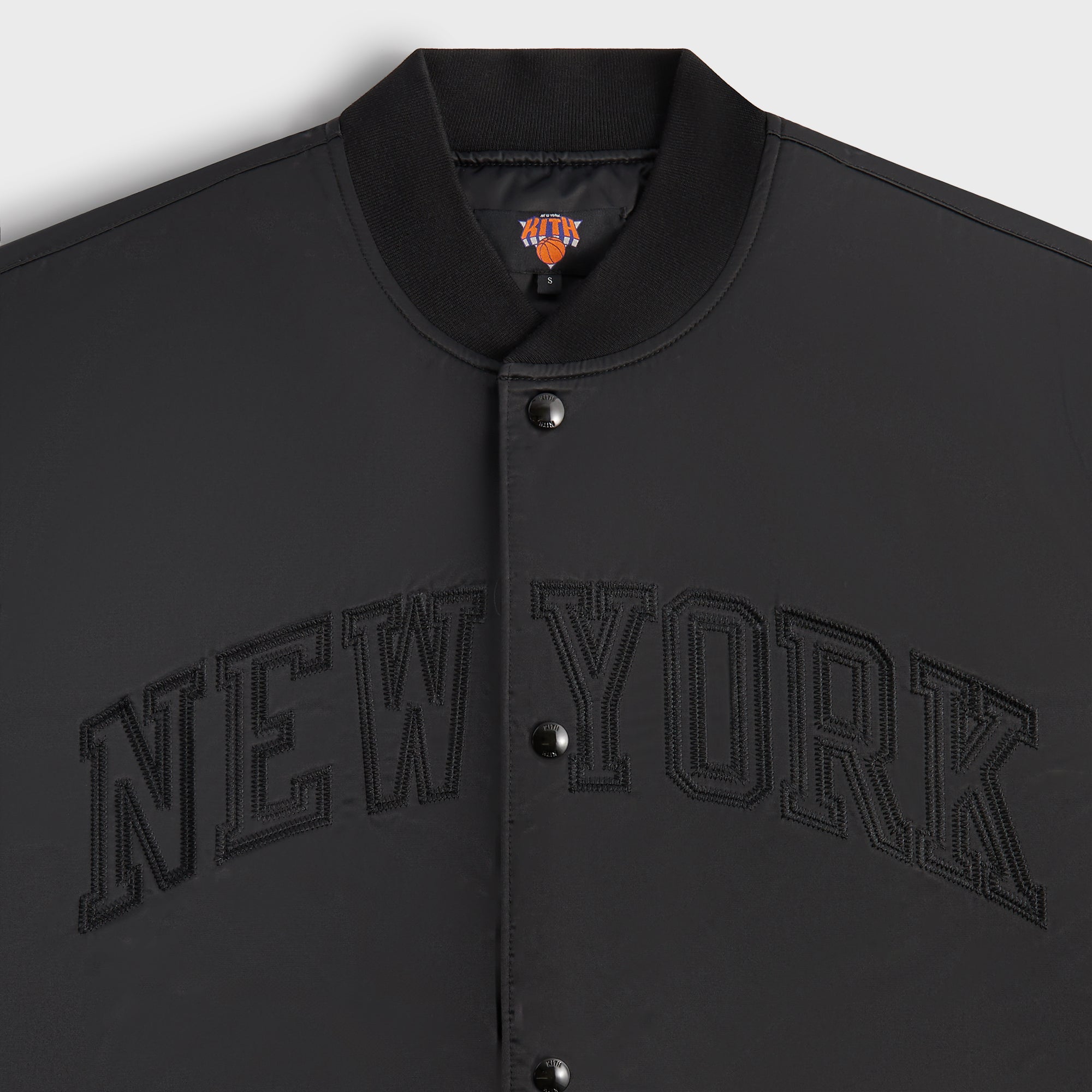 Kith for the New York Knicks Ball Satin Bomber Jacket - Black