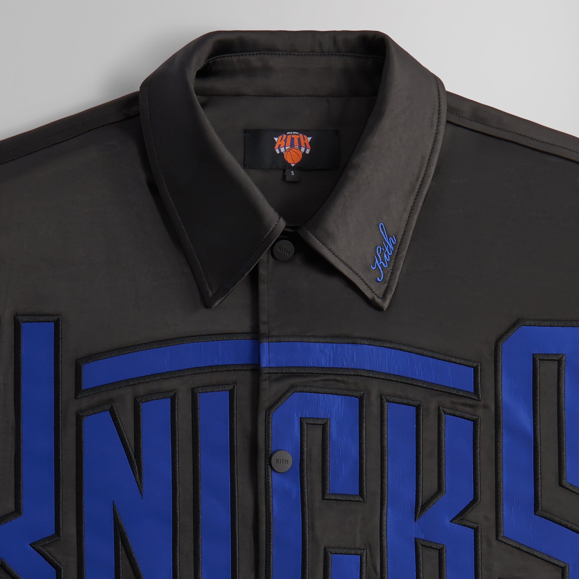 Kith for the New York Knicks Snap Front Coaches Jacket - Black