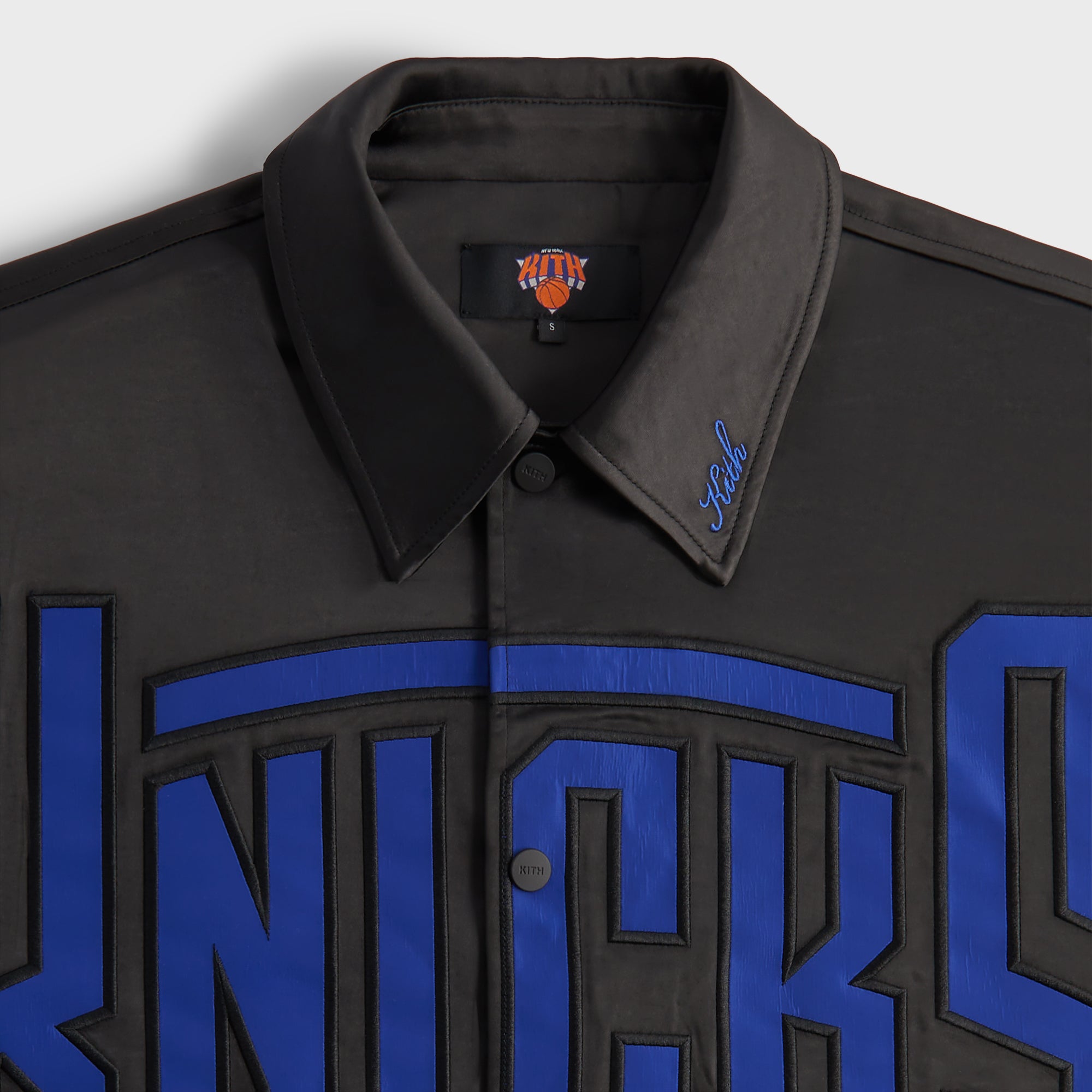 Kith for the New York Knicks Snap Front Coaches Jacket - Black