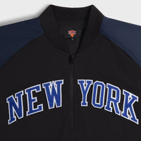 Kith for the New York Knicks Ball Nylon Quarter Zip - Black
