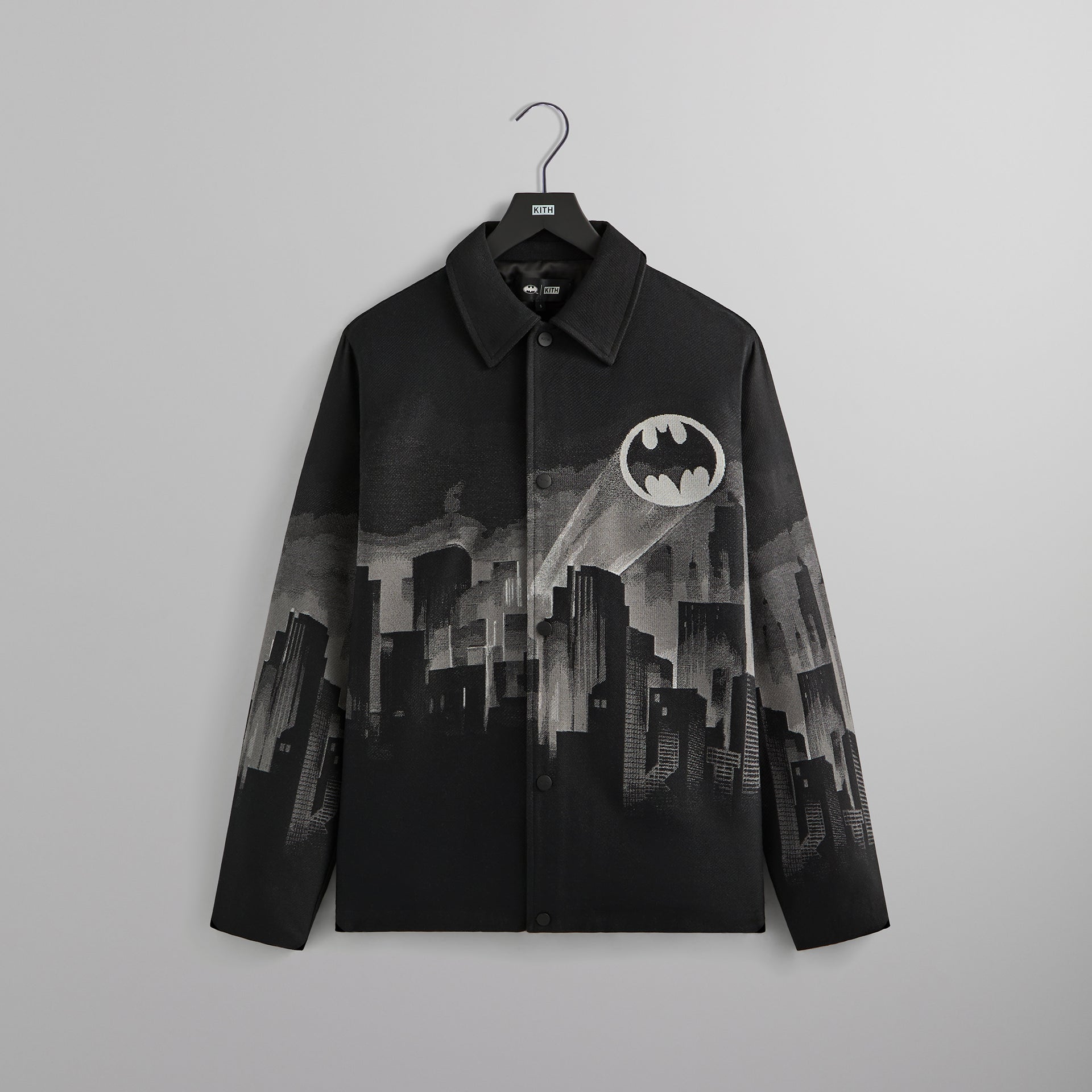 Batman | Kith Signal Tapestry Coaches Jacket - Black