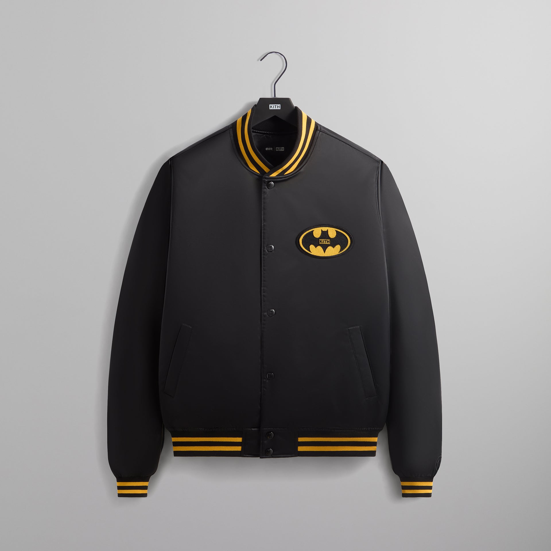 Batman | UrlfreezeShops Satin Bomber Jacket - Black