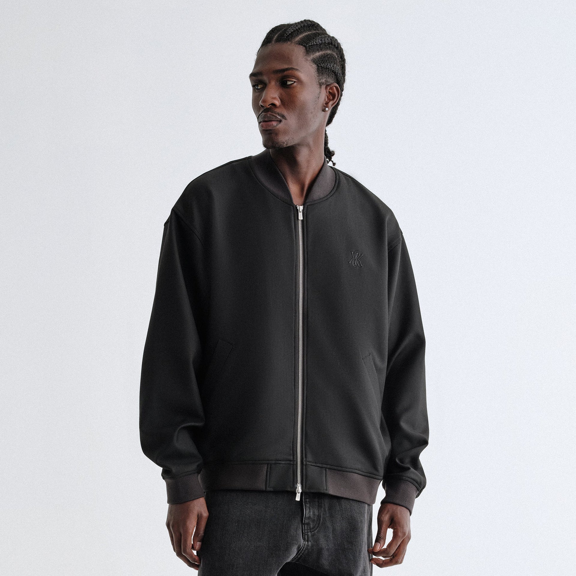 Kith Double Weave Avery Bomber Jacket - Black