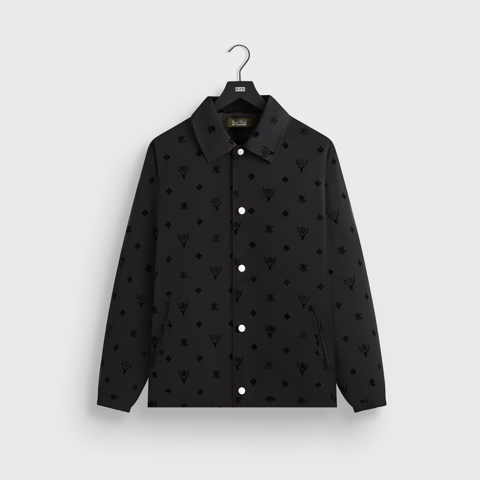 Kith & South2 West8 for Columbia Flocked Monogram Coaches Jacket - Black