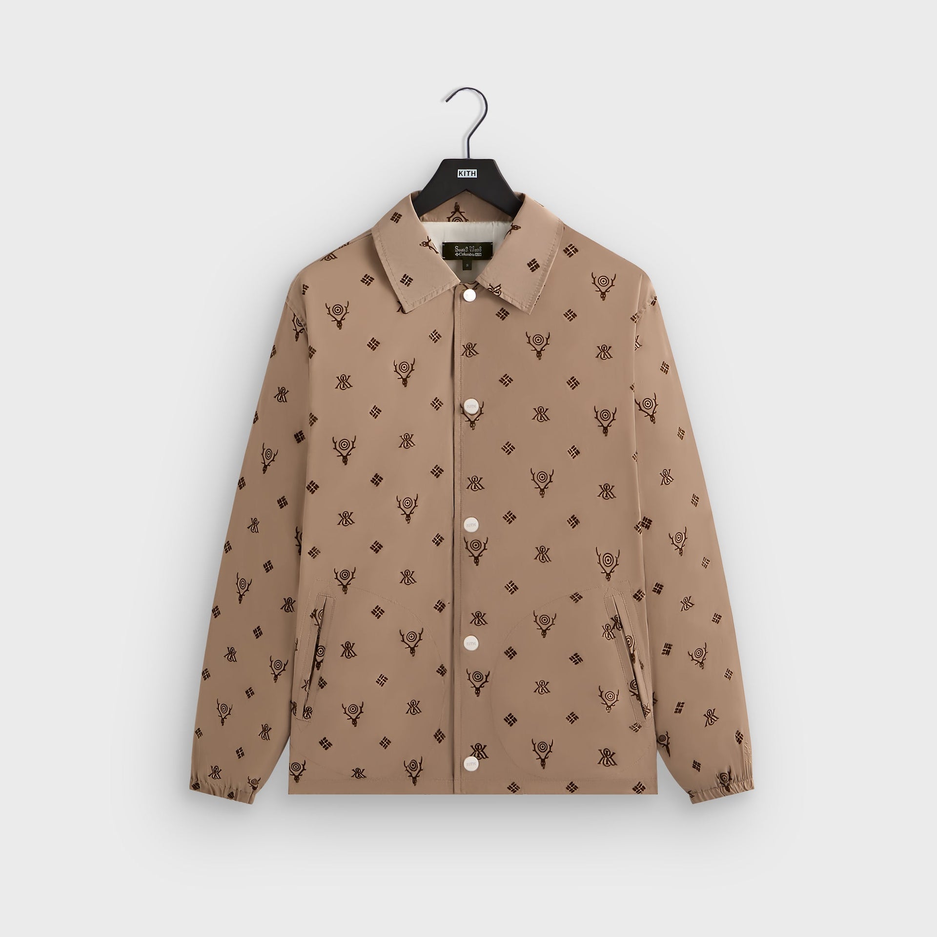 Kith & South2 West8 for Columbia Flocked Monogram Coaches Jacket - Hue PH