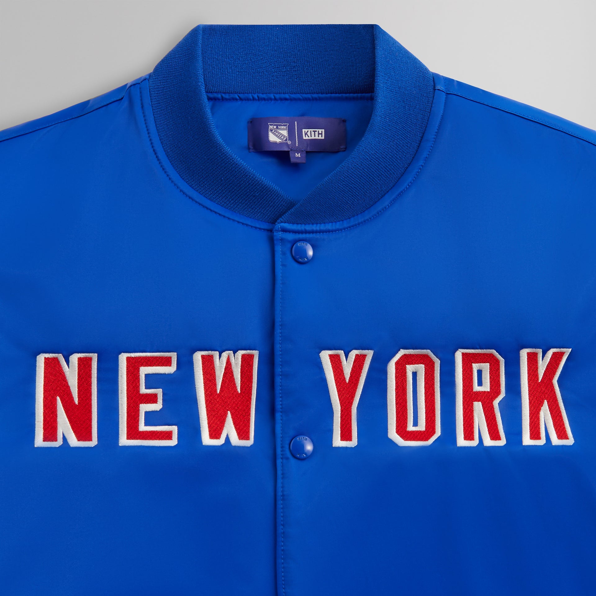 Kith for the New York Rangers Satin Bomber Jacket - Cyclone