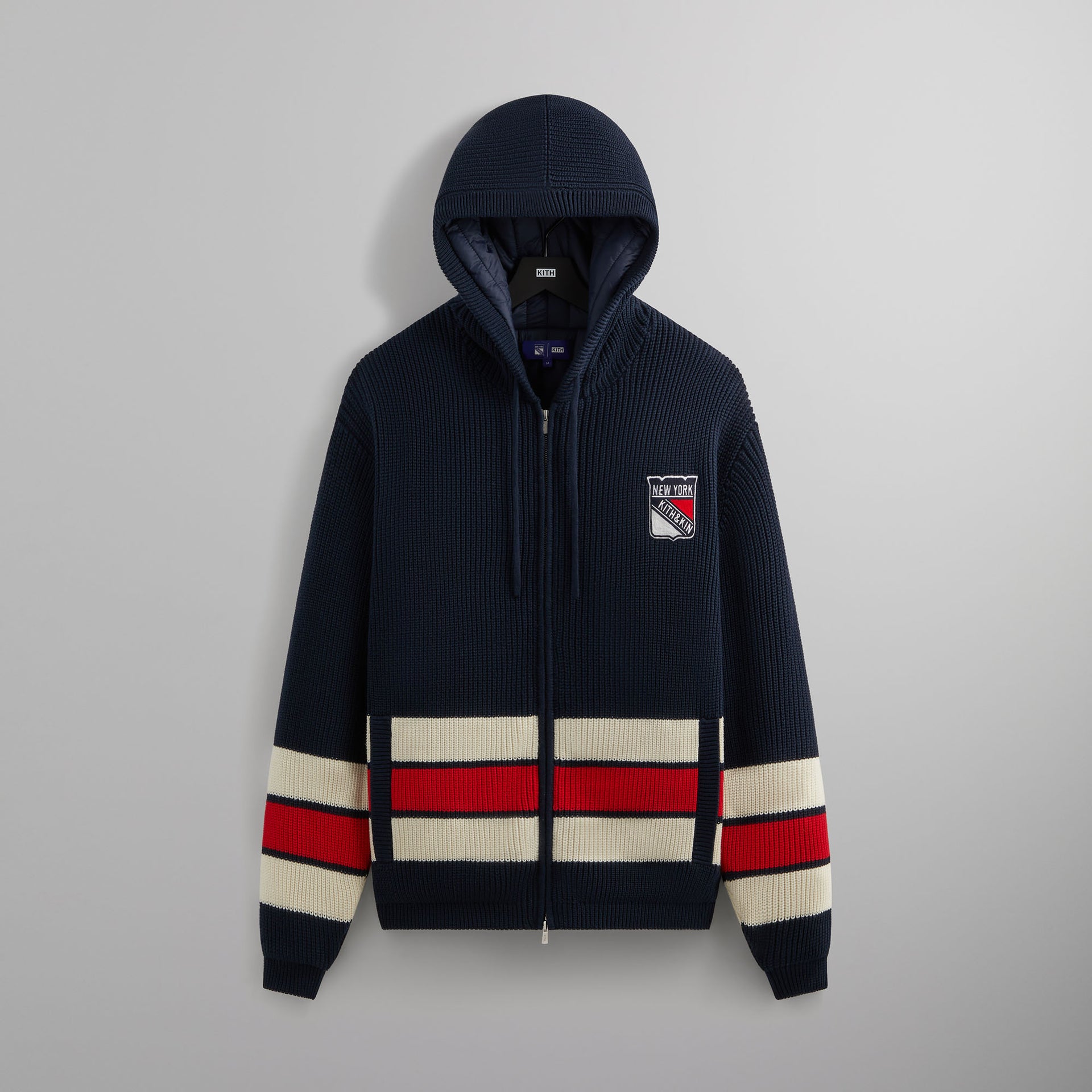 Kith for the New York Rangers Sierra Knit Bomber - Nocturnal