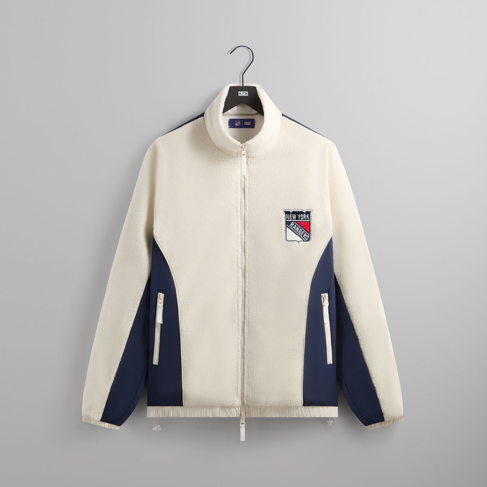 Kith for the New York Rangers Polar Fleece Full Zip - Sandrift