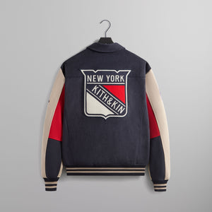 Kith for the New York Rangers Faux Suede Lamont Coaches Jacket - Nocturnal PH