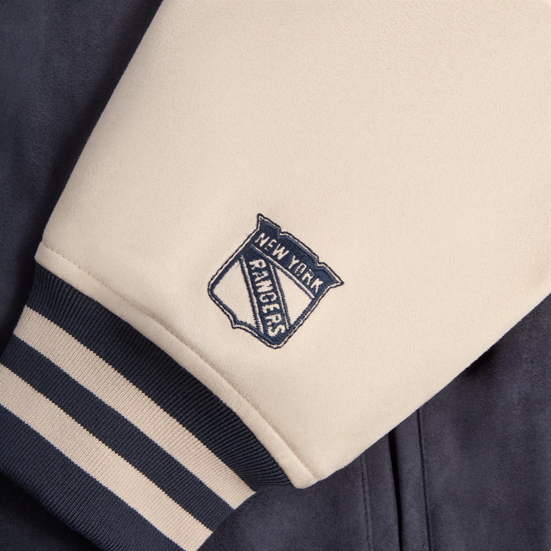 Kith for the New York Rangers Faux Suede Lamont Coaches Jacket - Nocturnal