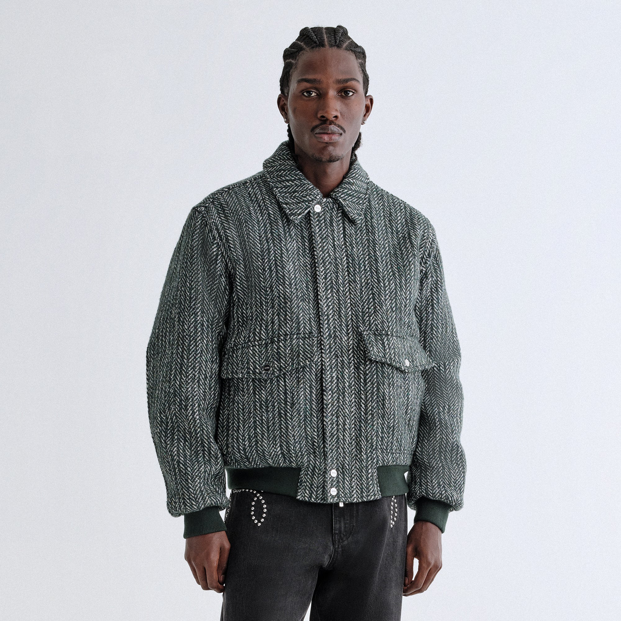 Kith Herringbone Hawthorne Flight Jacket - Stadium