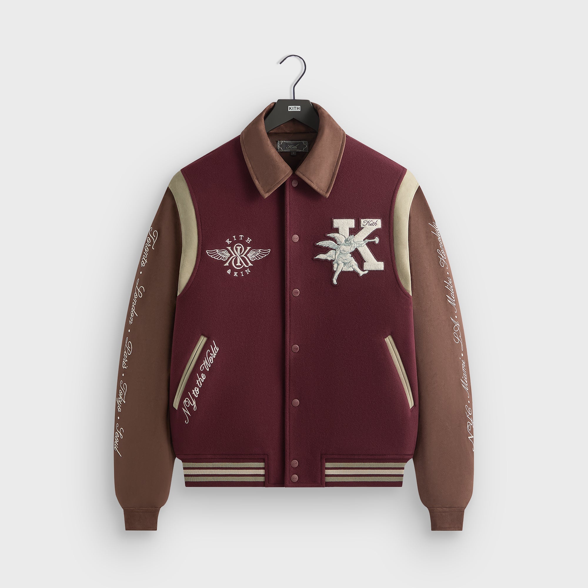 MATCH@専用　22FW KITH WOOL VARSITY JACKET Kith Varsity Wool Coaches Jacket FairwayKith Varsity Wool
