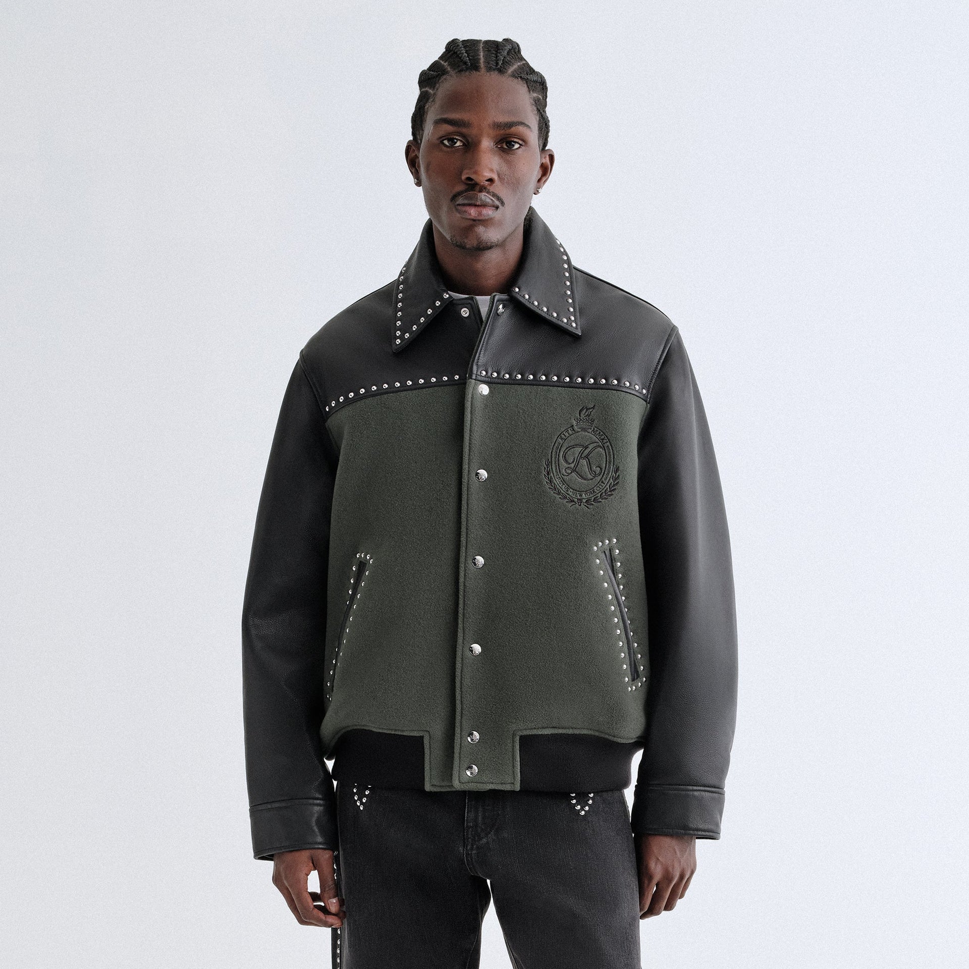 Kith Leather Combo Varsity Jacket - Machine - PH