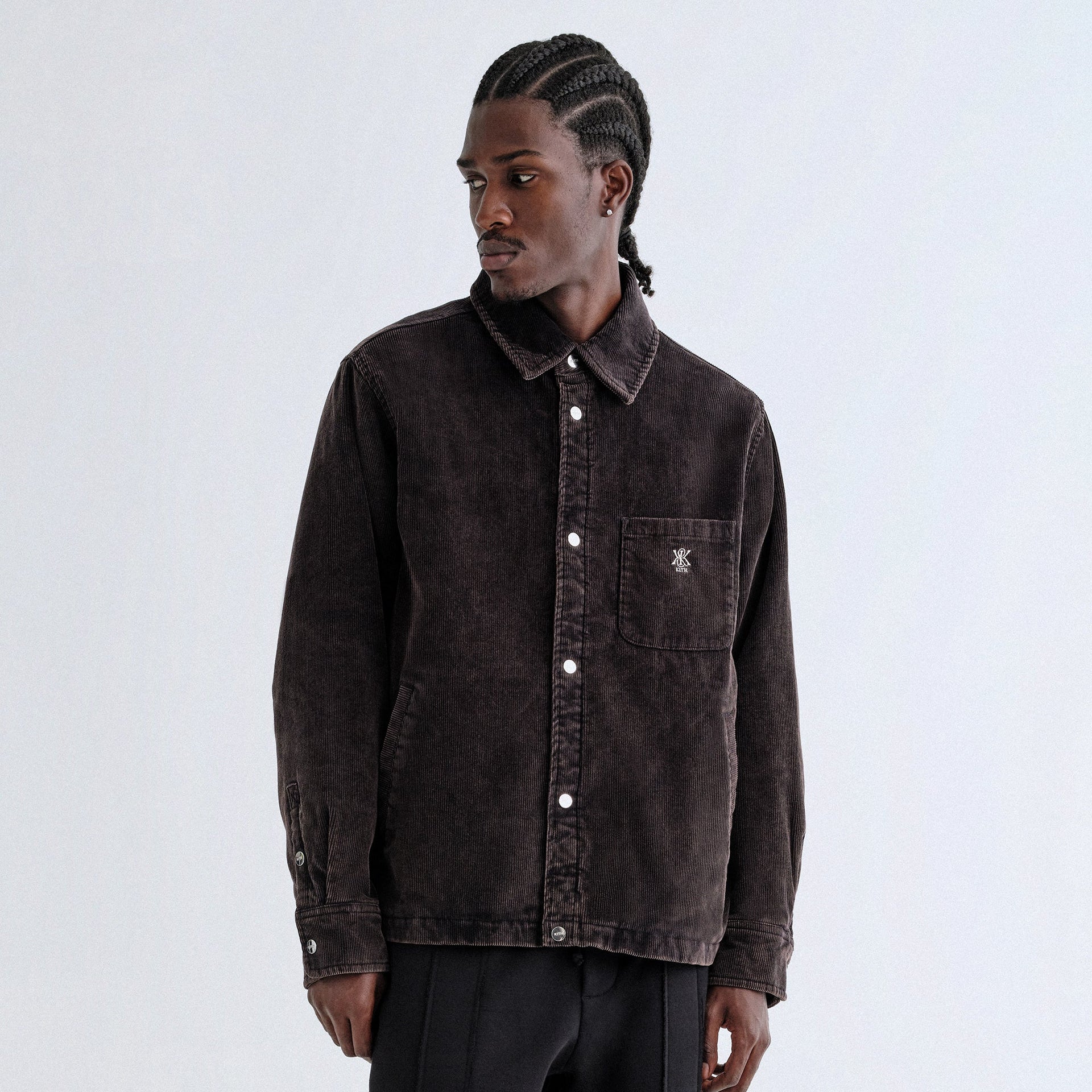 Kith Washed Corduroy Brixton Puffed Shirt Jacket - Ink - PH