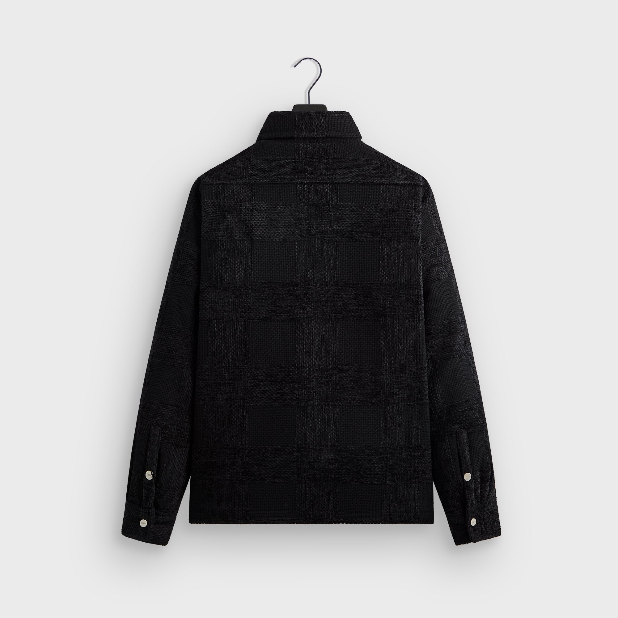 Kith Chenille Plaid Brixton Puffed Shirt Jacket - Black