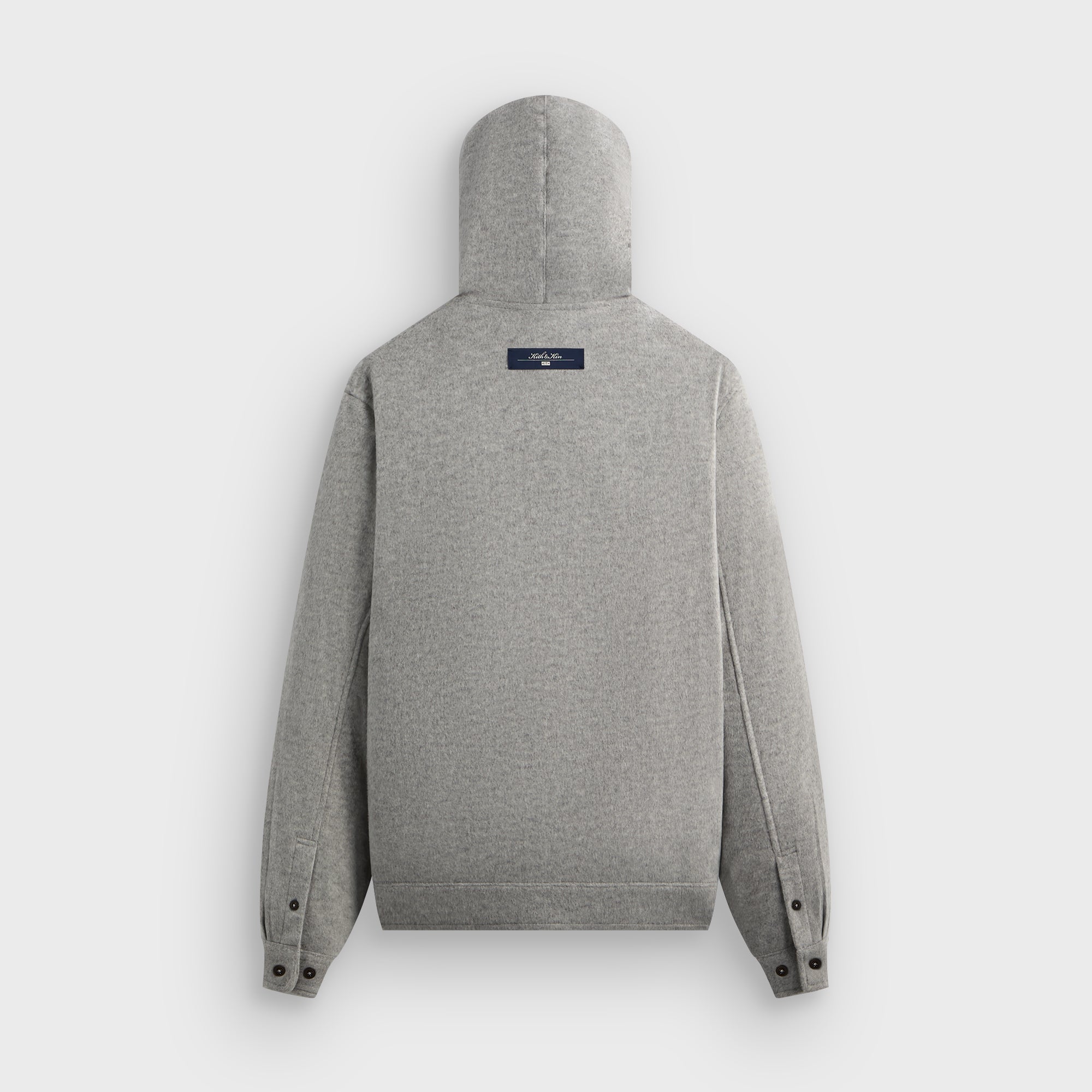 Kith Brushed Selfridge Zip Up Hoodie - Medium Heather Grey