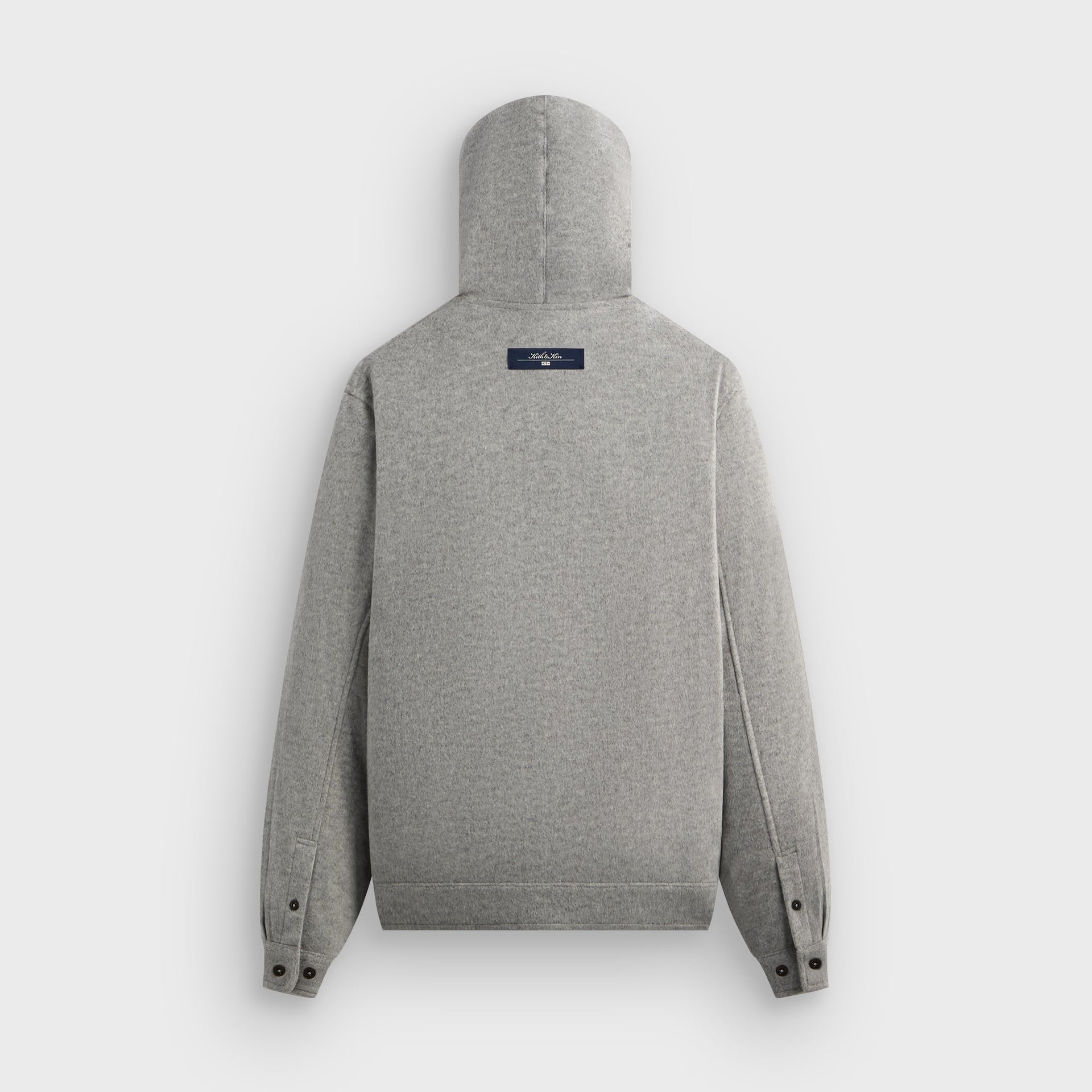 Kith Brushed Selfridge Zip Up Hoodie - Medium Heather Grey - PH