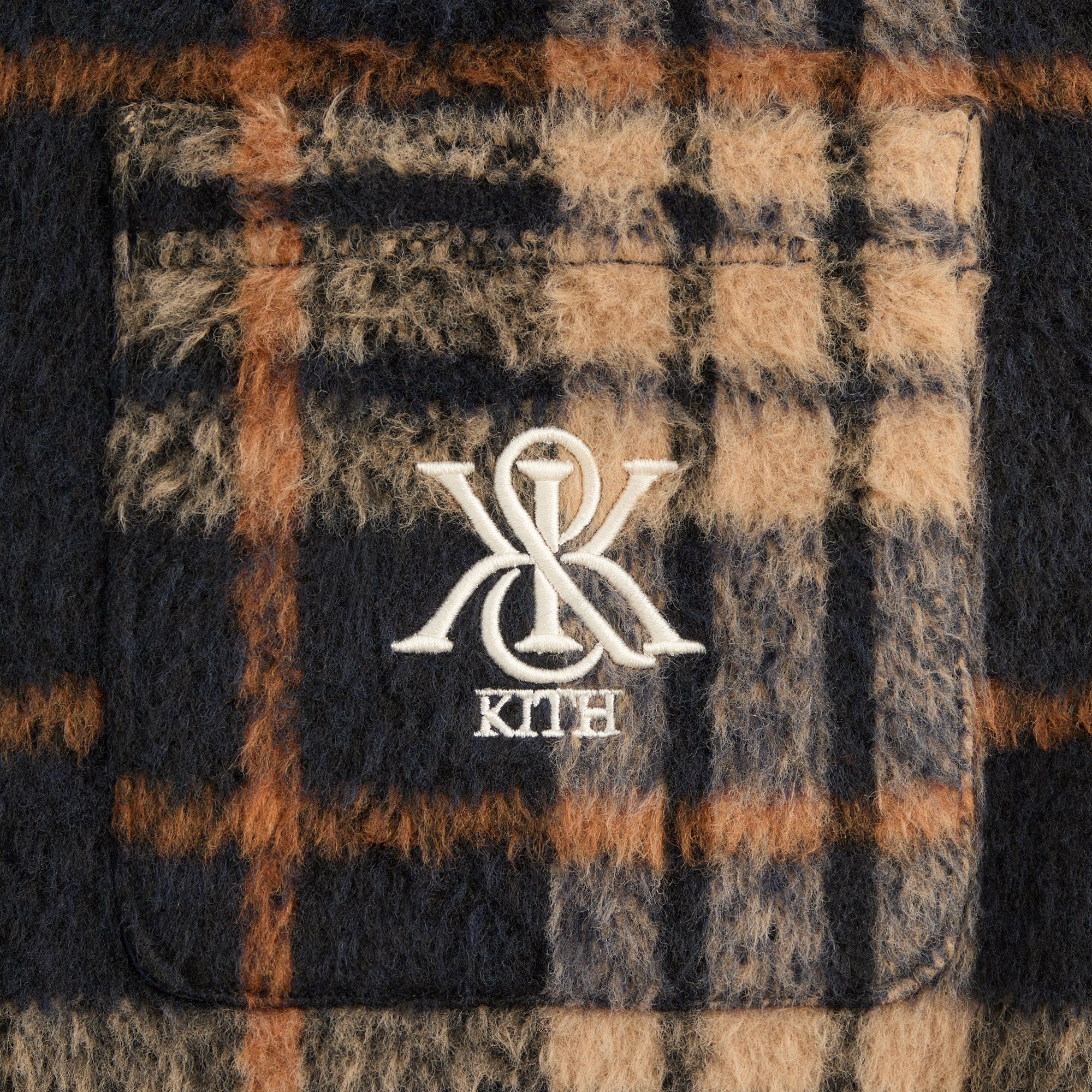 KITH SHERIDAN SHIRT JACKET サイズM Kith Brushed Plaid Sheridan Shirt Jacket - Nocturnal