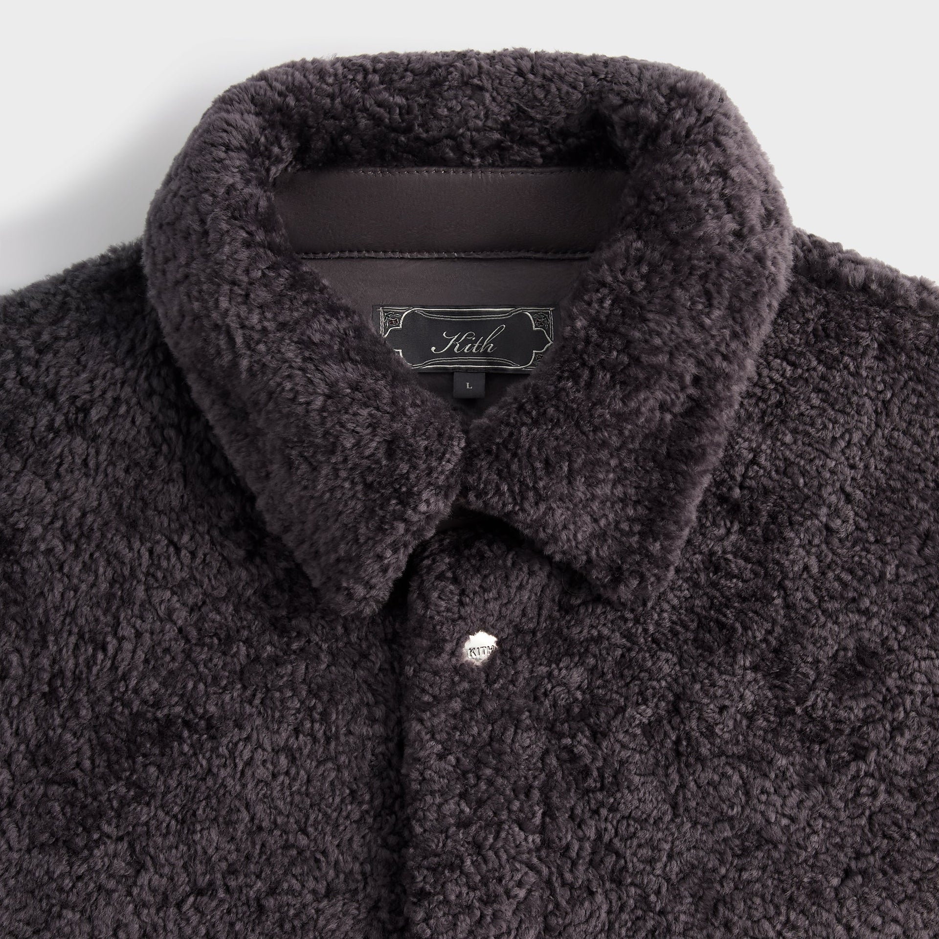 Kith Shearling Ace Shirt Jacket - Thunder - PH