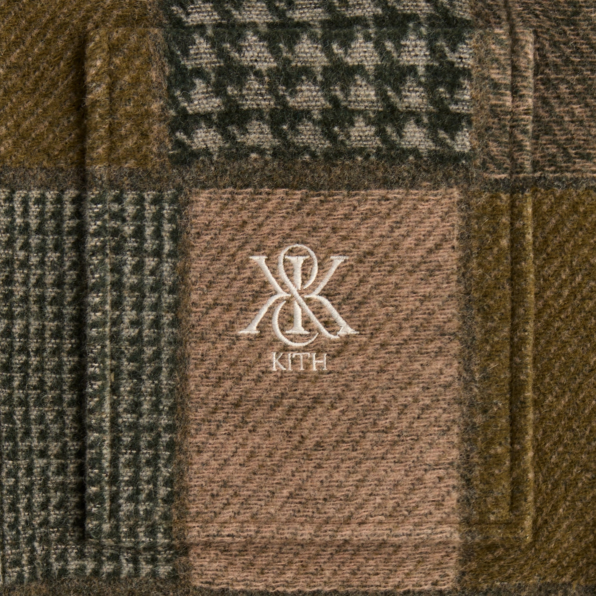 Kith Patchwork Wool Coaches Jacket - Chelonian