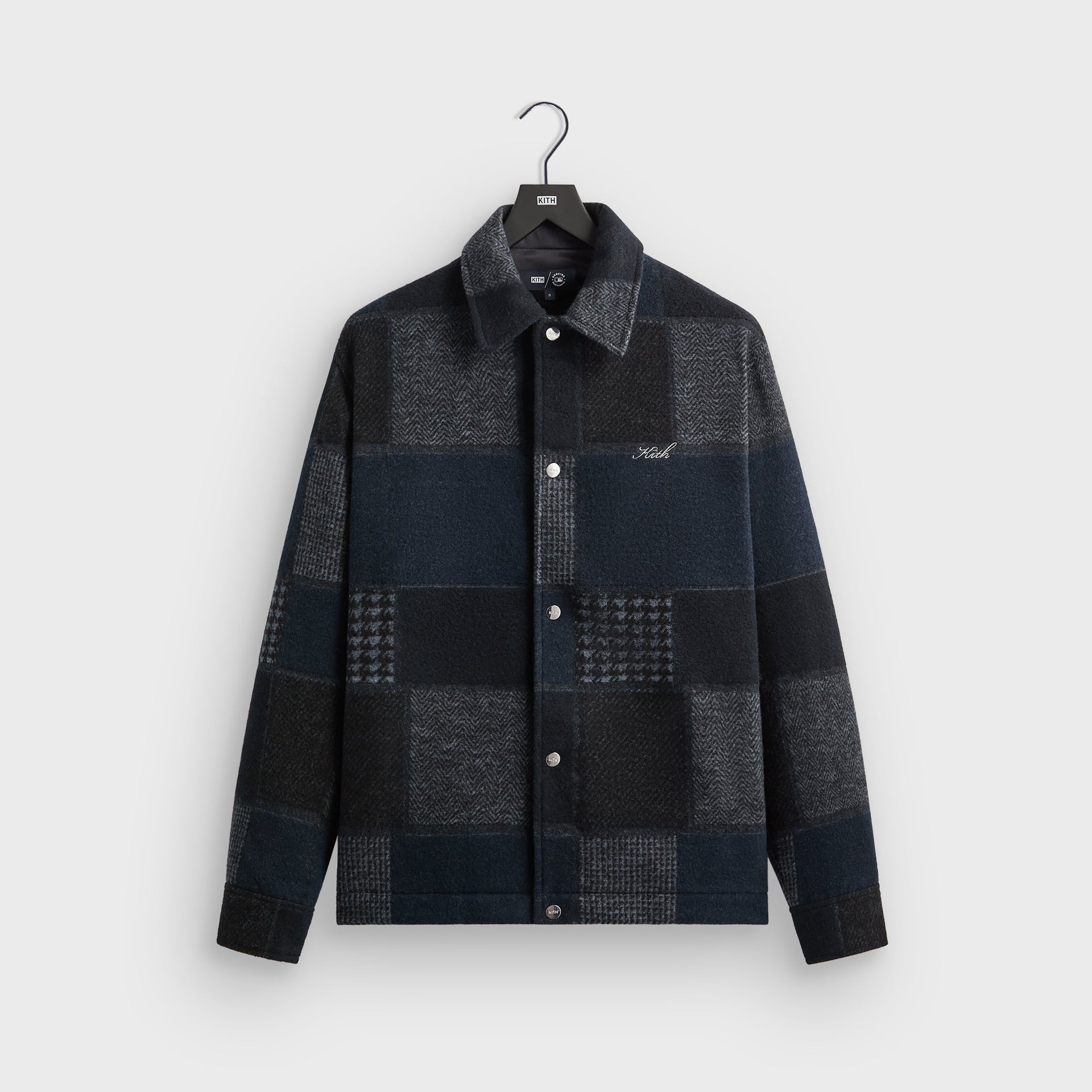 Kith for the New York Yankees Patchwork Wool Coaches Jacket - Nocturnal - PH