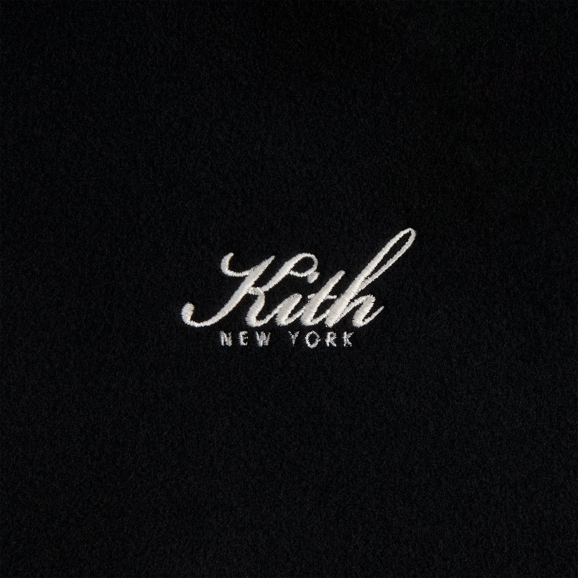 Kith for the New York Yankees Melton Wool Raglan Varsity Jacket - Blac