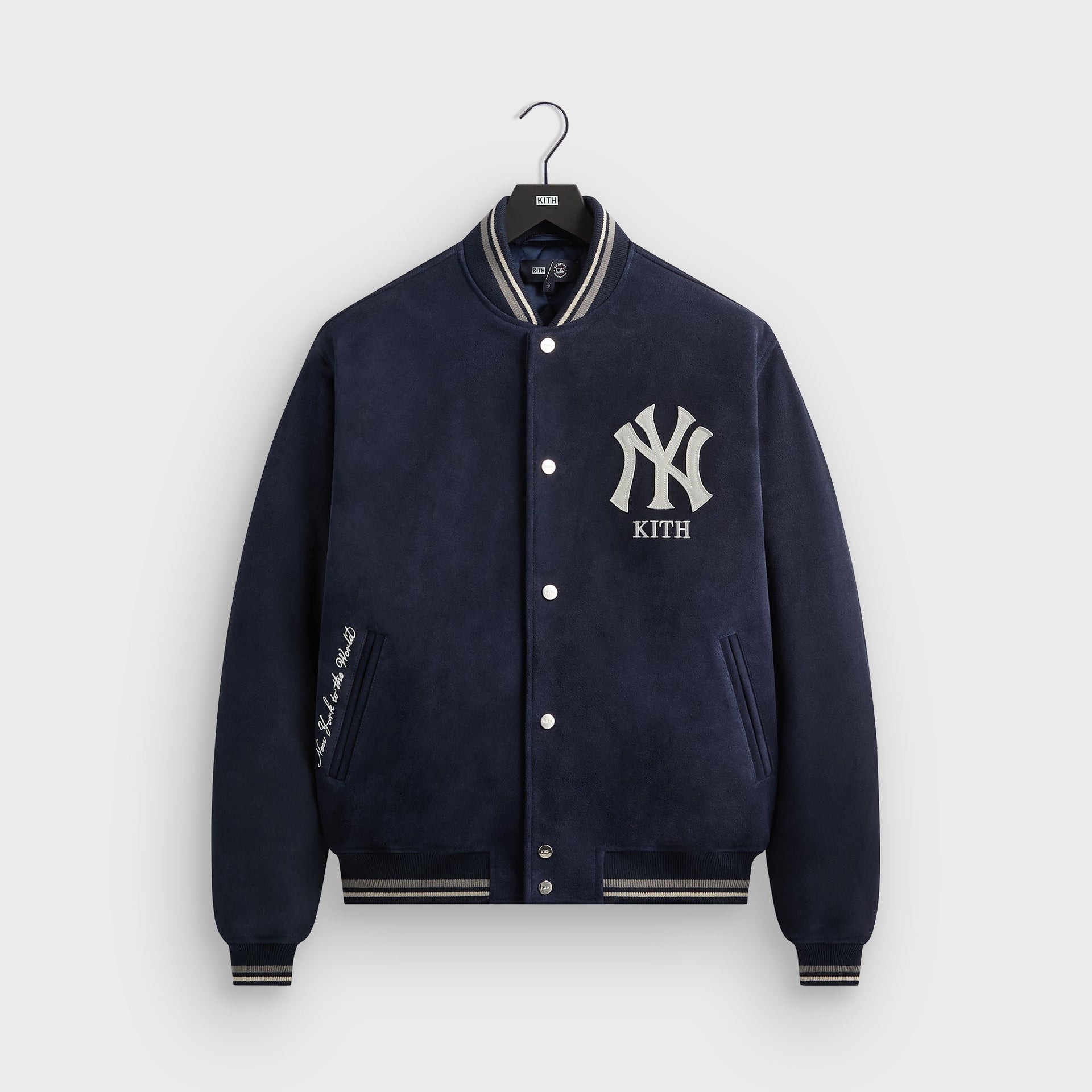 Erlebniswelt-fliegenfischenShops for the New York Yankees Suede Porter Bomber Jacket - Nocturnal