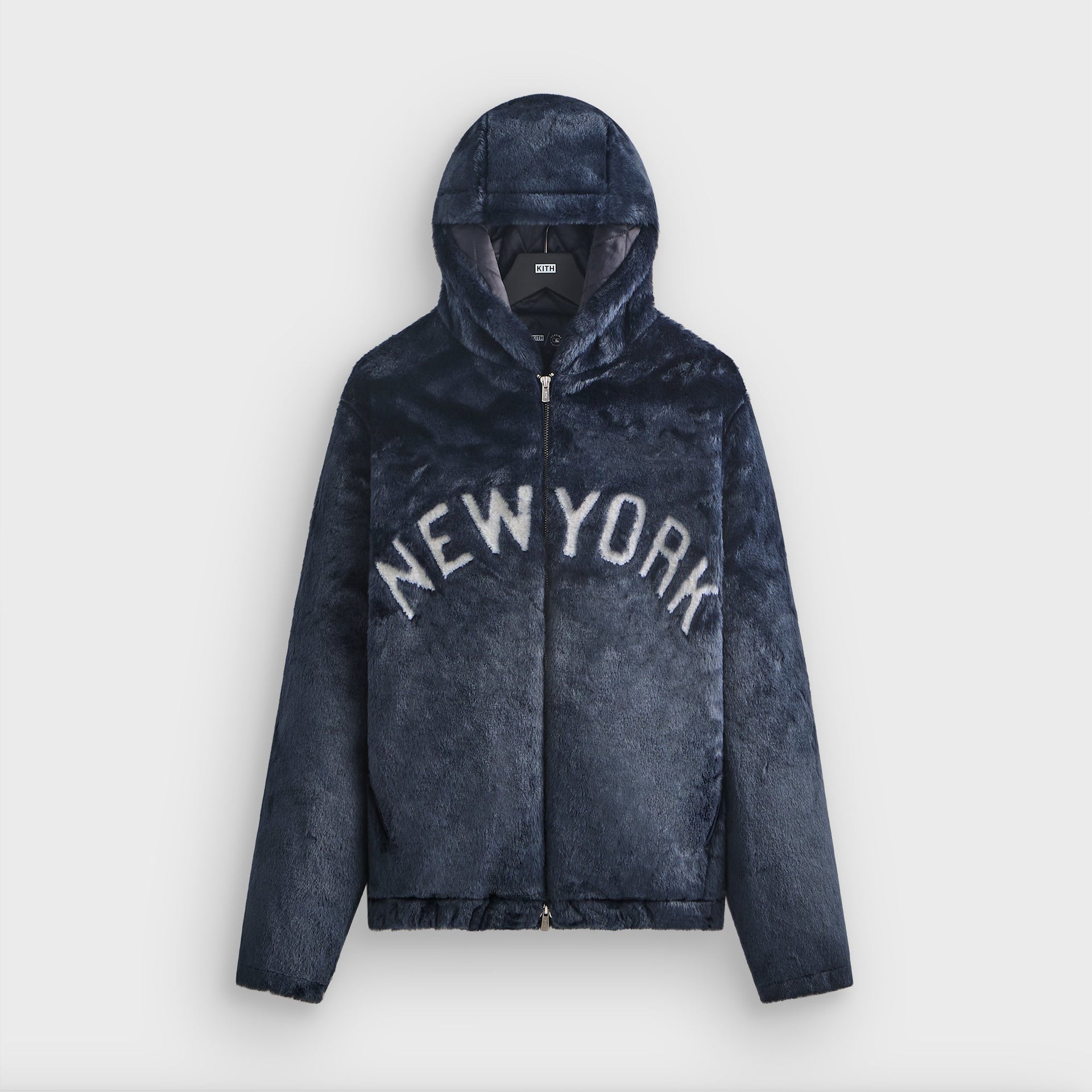 Kith for the New York Yankees Faux Fur Jacquard Jaysen Hoodie - Nocturnal - PH