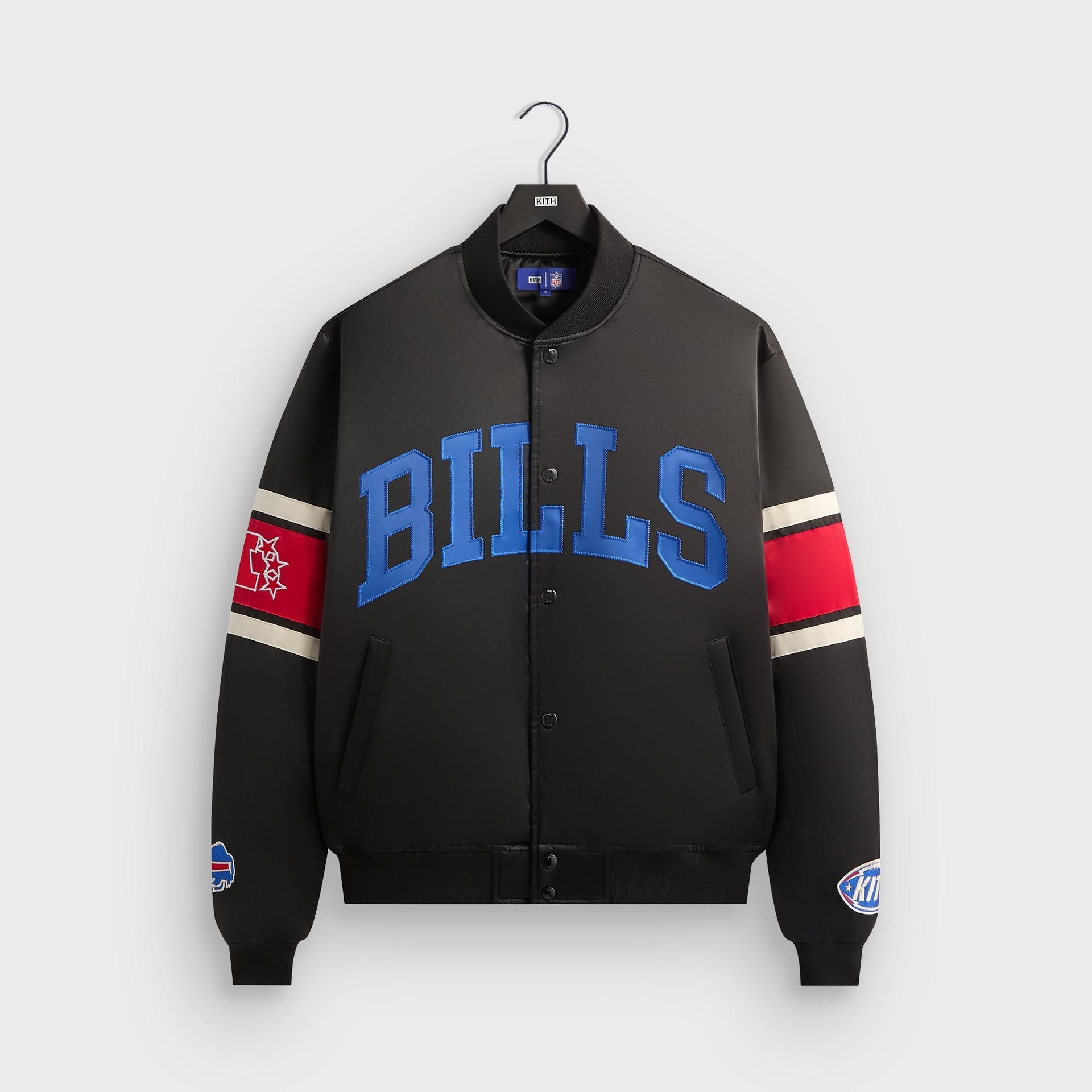 Kith for the NFL Buffalo Bills Satin Bomber Jacket - Black - PH