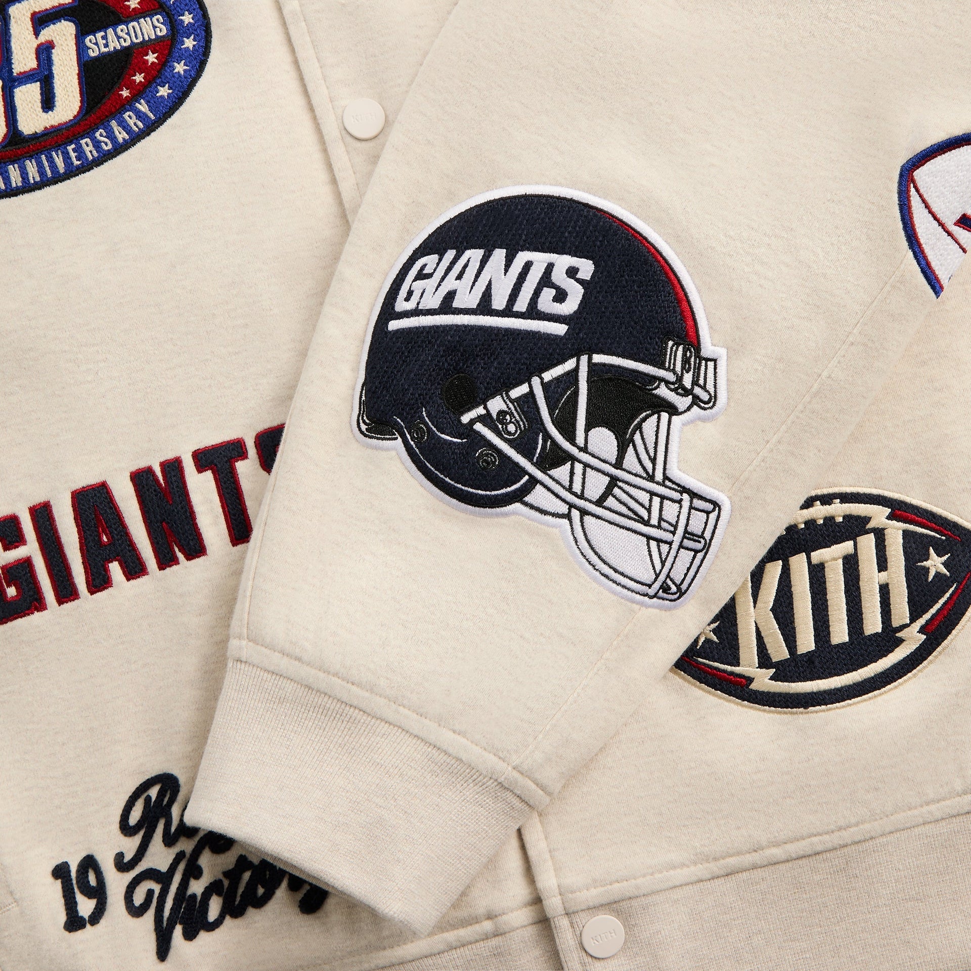 Kith for the NFL New York Giants Marvin Bomber Jacket - Sandrift - PH