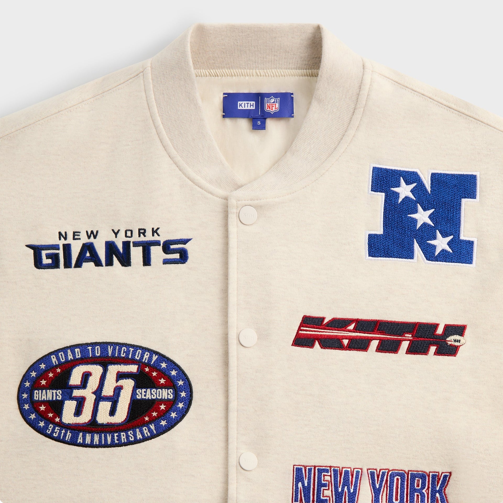 Kith for the NFL New York Giants Marvin Bomber Jacket - Sandrift - PH