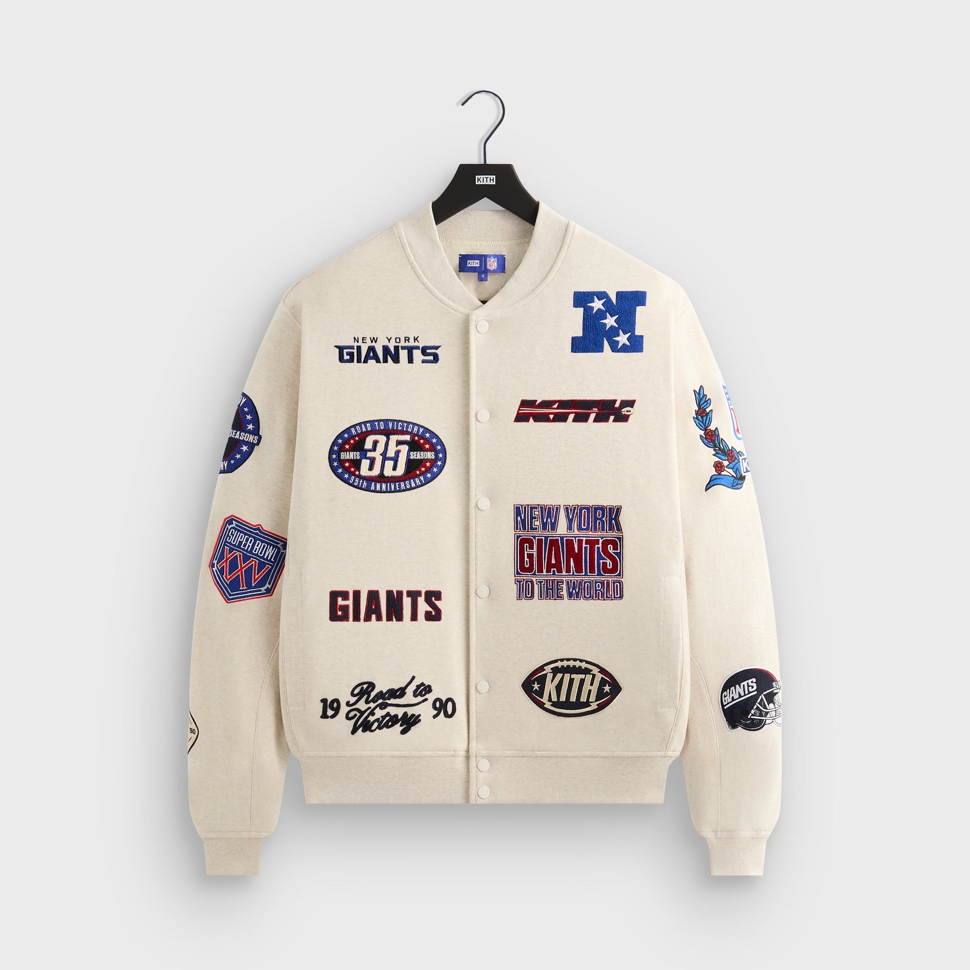 Kith for the NFL New York Giants Marvin Bomber Jacket - Sandrift - PH