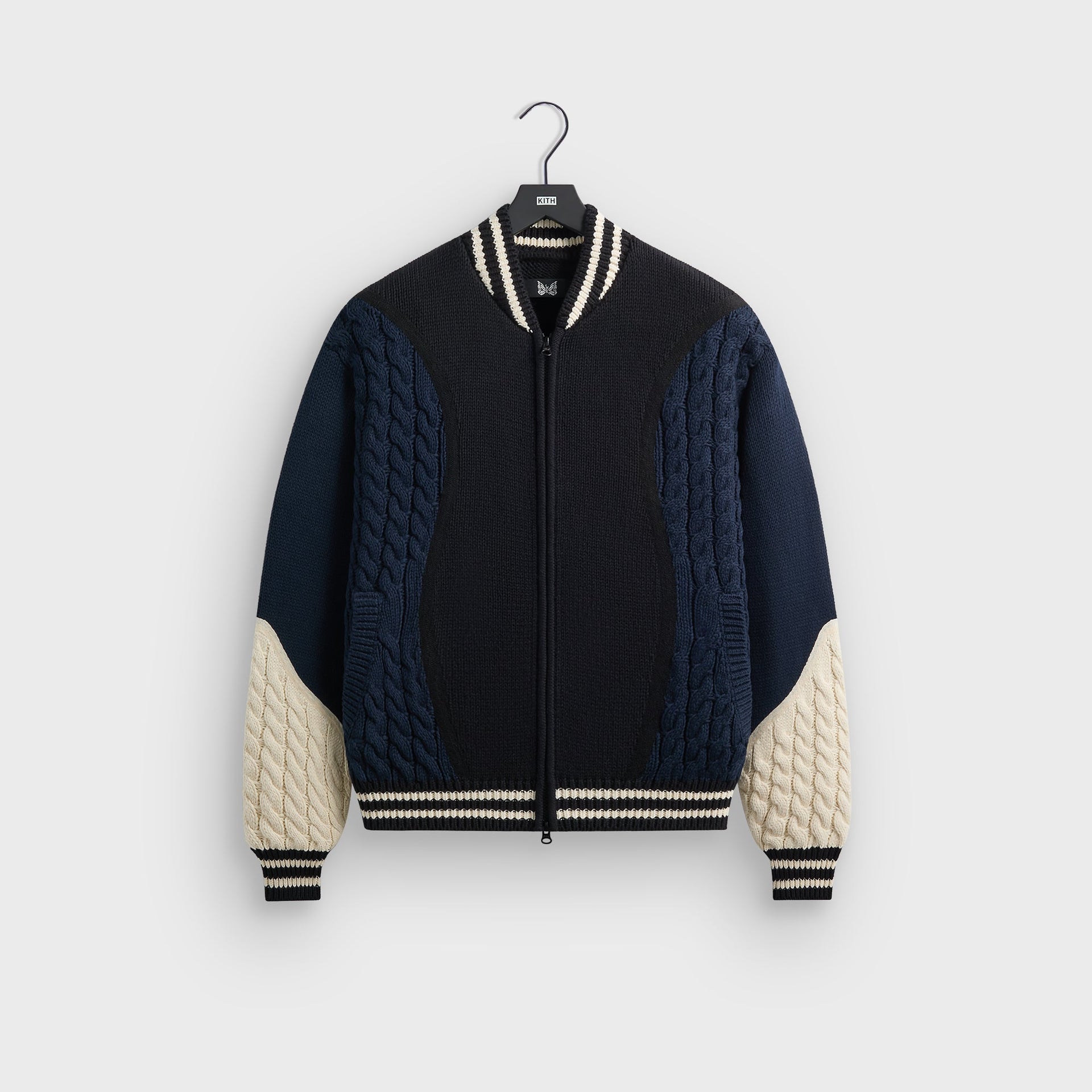 Kith for Needles Wyona Full Zip Sweater - Black - PH