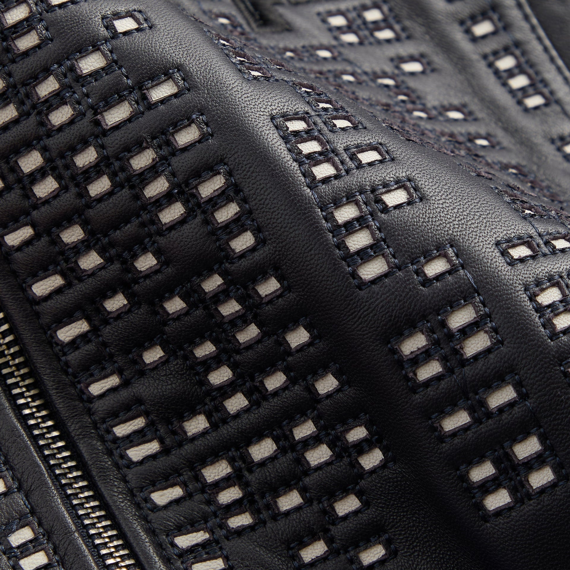 Kith for the New York Knicks Leather Moto Jacket - Nocturnal