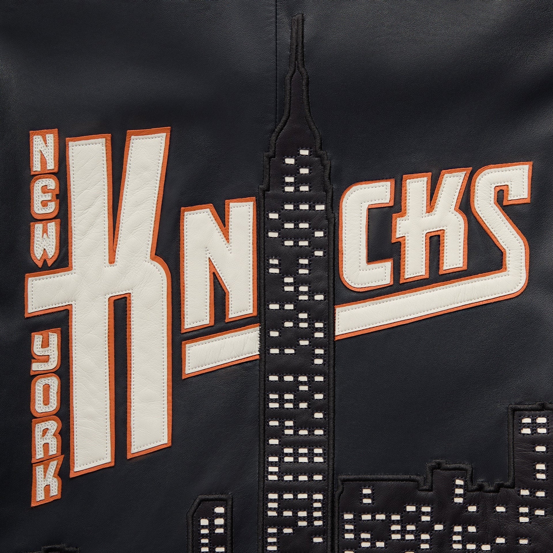 Kith for the New York Knicks Leather Moto Jacket - Nocturnal - PH