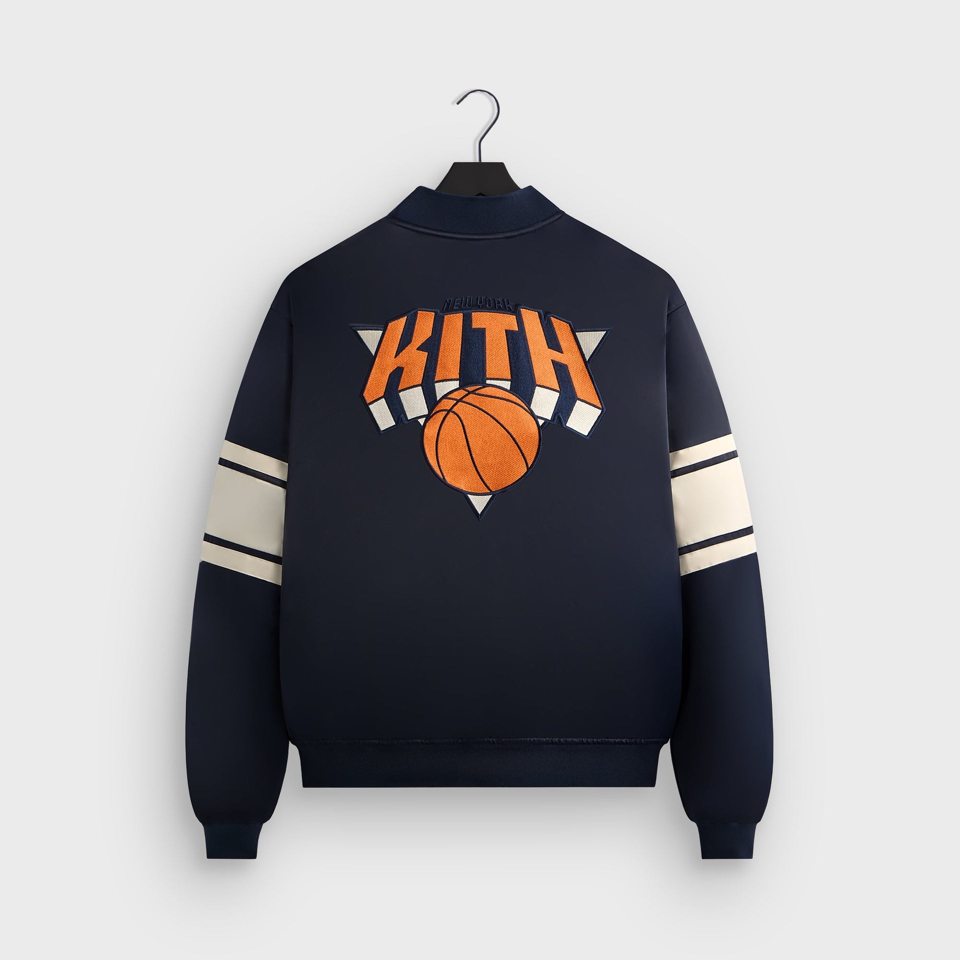 Kith for the New York Knicks Classic Satin Bomber Jacket - Nocturnal