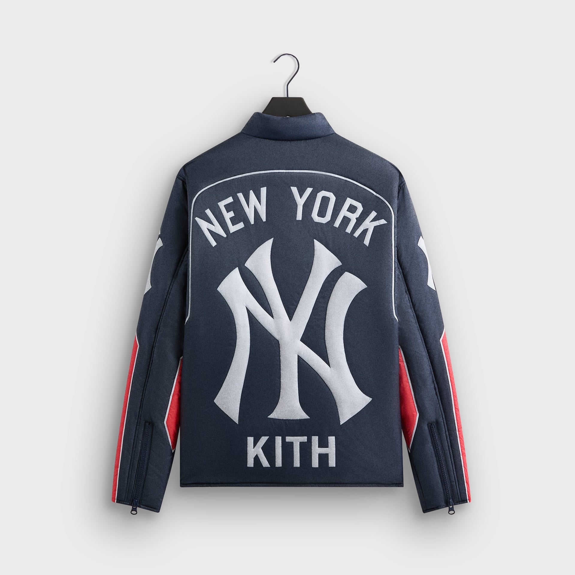 Kith for the New York Yankees Zip Brixton Puffed Shirt Jacket - Nocturnal - PH