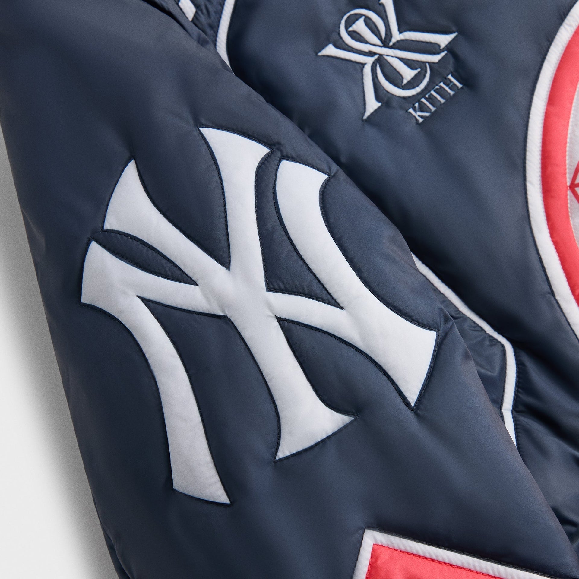 Kith for the New York Yankees Zip Brixton Puffed Shirt Jacket - Nocturnal - PH