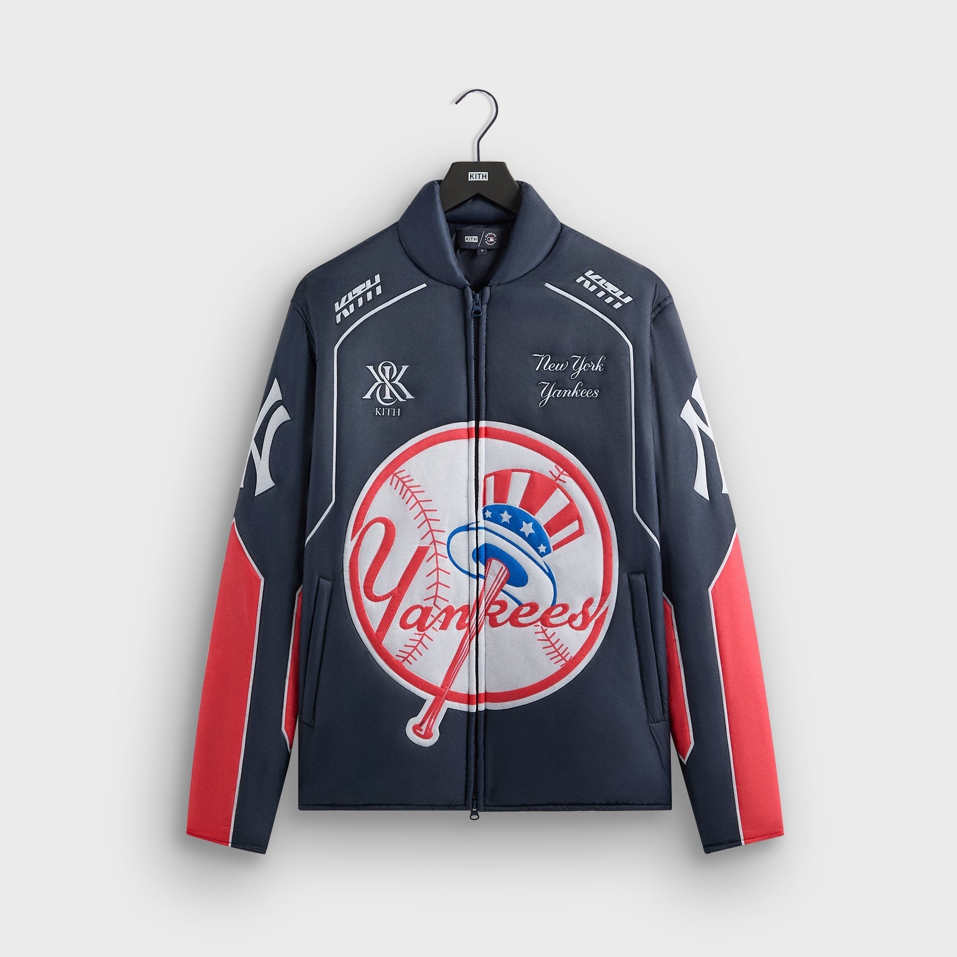 Kith for the New York Yankees Zip Brixton Puffed Shirt Jacket - Nocturnal - PH