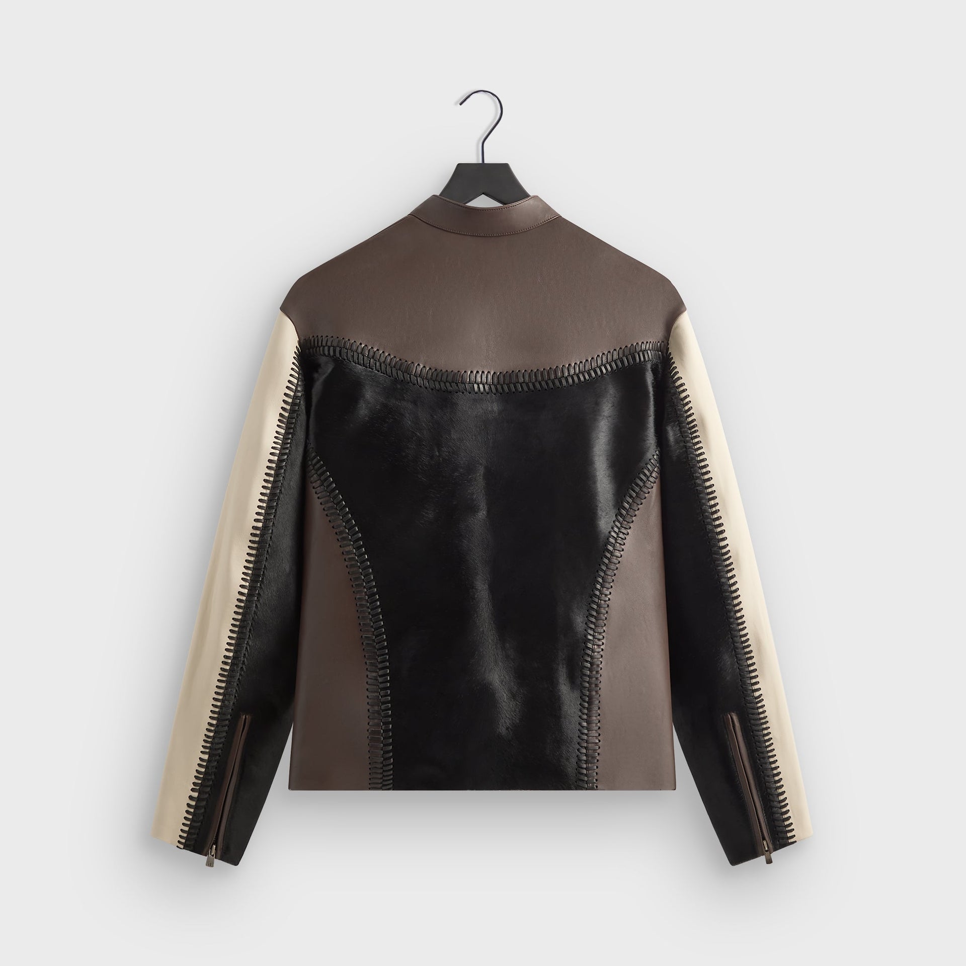 &Kin Combo Leather Avari Moto Jacket - Hickory - PH